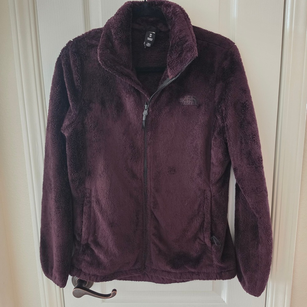 The North Face Osito Fleece Jacket Women Medium Deep Purple Full Zip Soft Plush